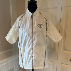 Sunice White Weather Windbreaker Jacket Zip Up Golf Athleasure L